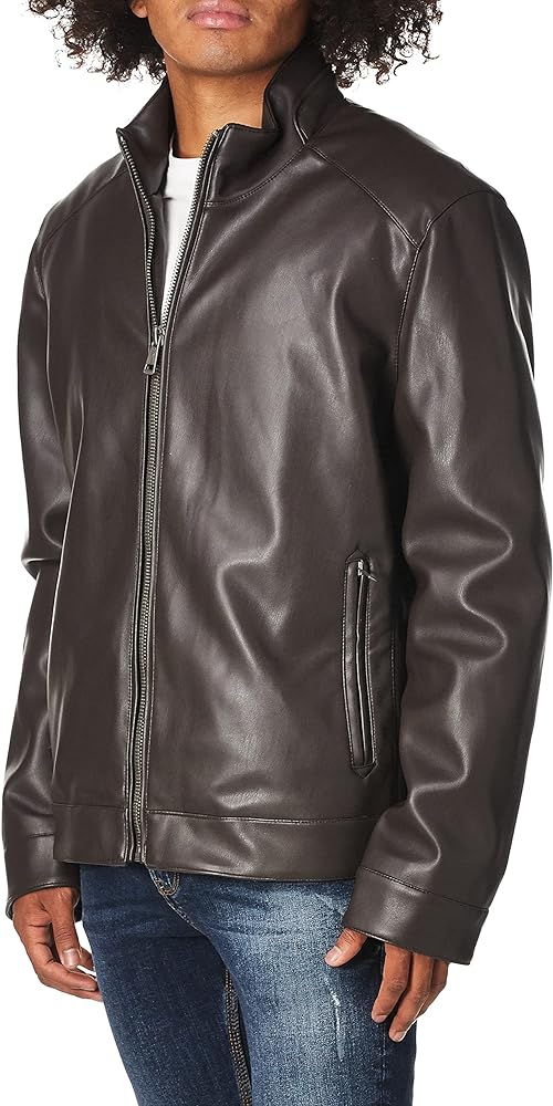 Cole Haan Men's Faux Leather Jacket