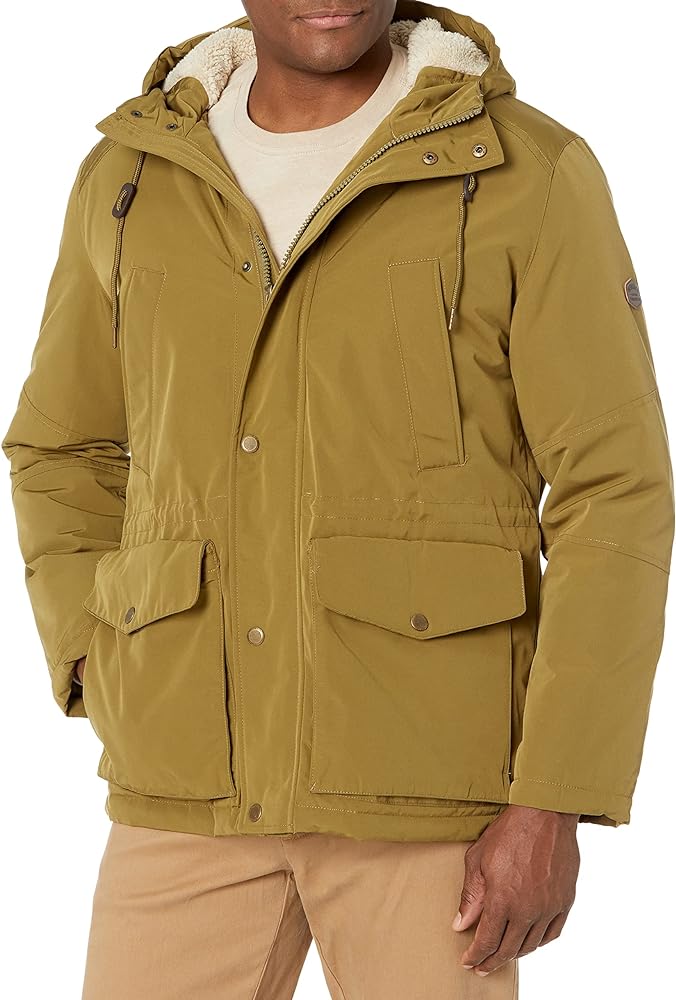 LONDON FOG Men's Faux Sherpa Lined Parka