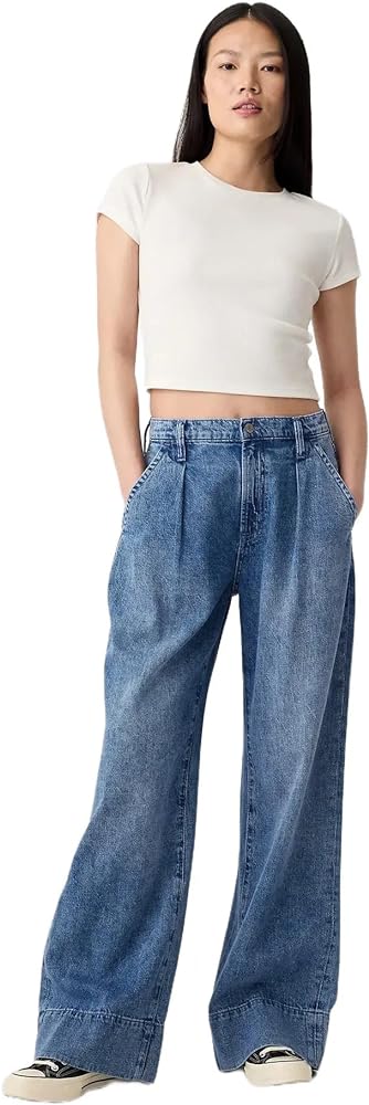 GAP Women's High Rise Wide Leg Pants