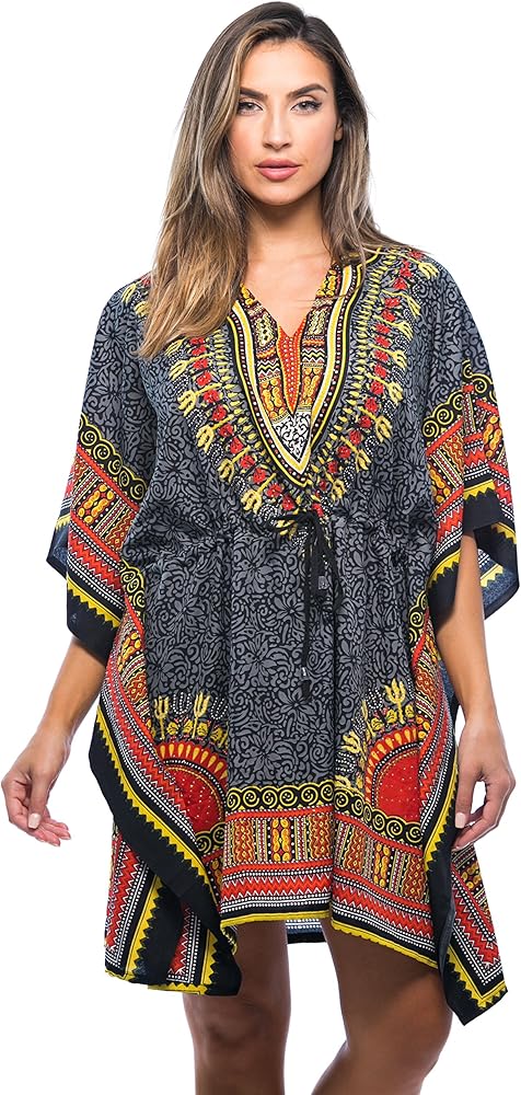 Riviera Sun African Print Dashiki Caftan for Women