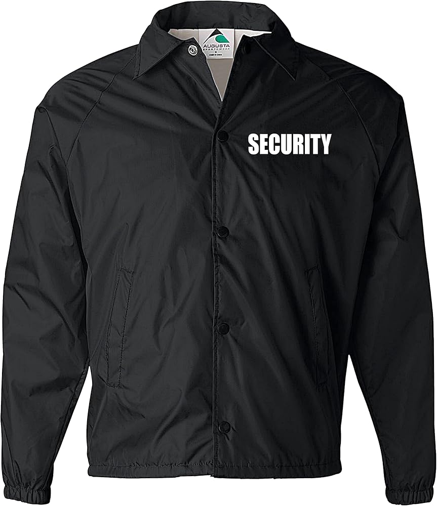 Security jacket with White/Reflective Decorations, nylon, security guard jacket, law enforcement