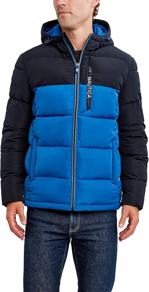 Nautica Men's Hooded Parka Jacket, Water and Wind Resistant