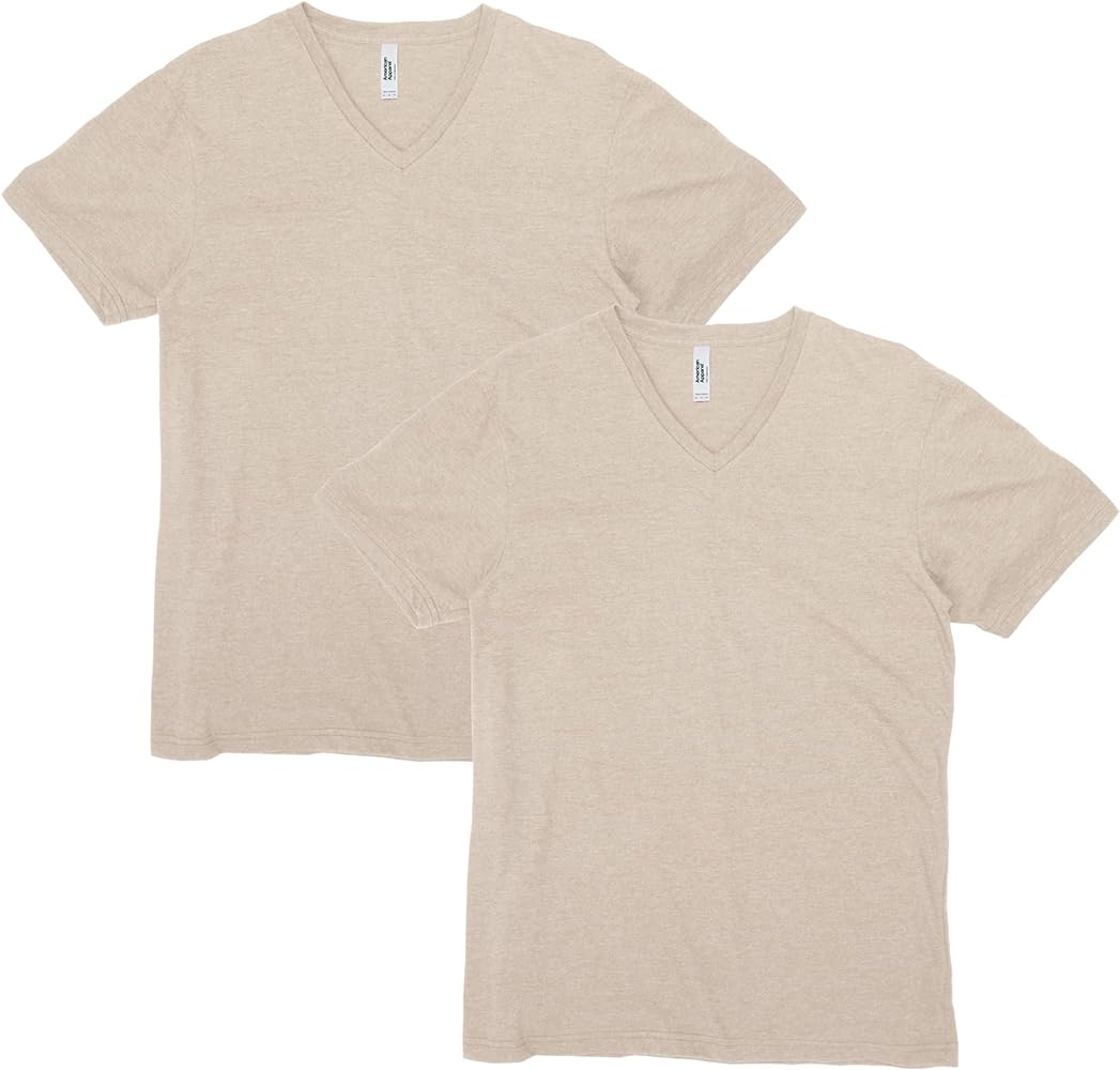 American Apparel Unisex CVC V-Neck T-Shirt, Style G2006CVC, 2-Pack