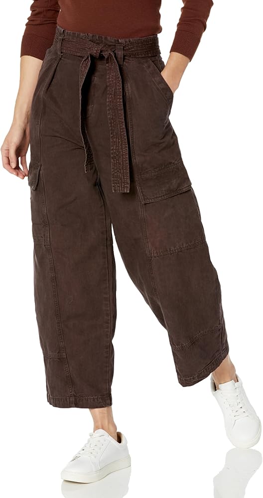 Women's Emerald Woven Pant in Chocolate Plum