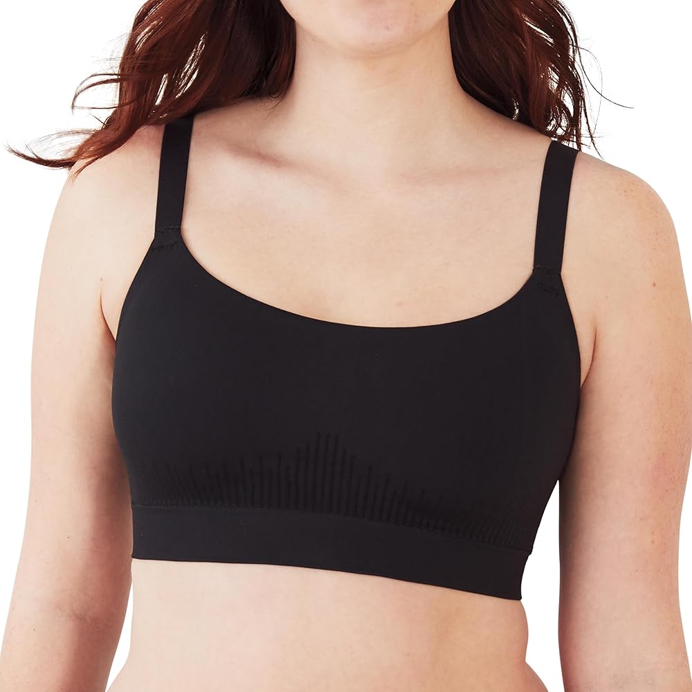 Bali Women's Modern Seamless Bralette, Pullover Wireless Bralette with Adjustable Straps