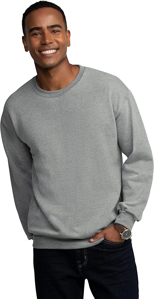 Fruit of the Loom Men's Eversoft Fleece Crewneck Sweatshirts, Moisture Wicking & Breathable, Sizes S-4x