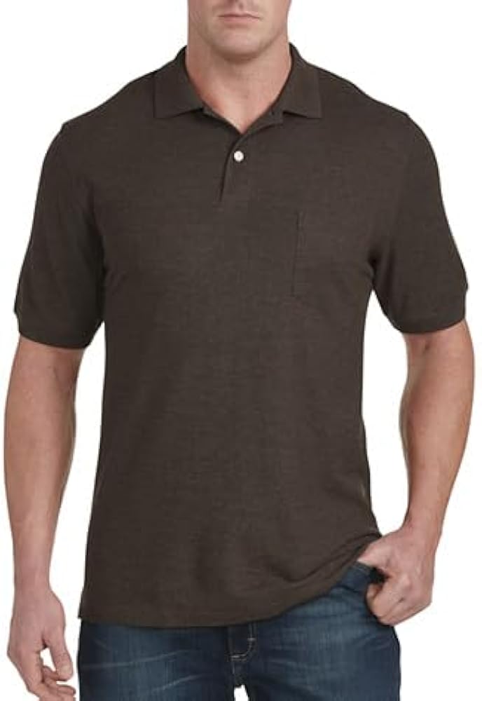 Harbor Bay by DXL Big and Tall Pocket Piqué Polo