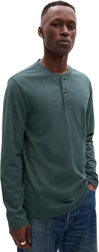 GAP Men's Long Sleeve Everyday Soft Henley