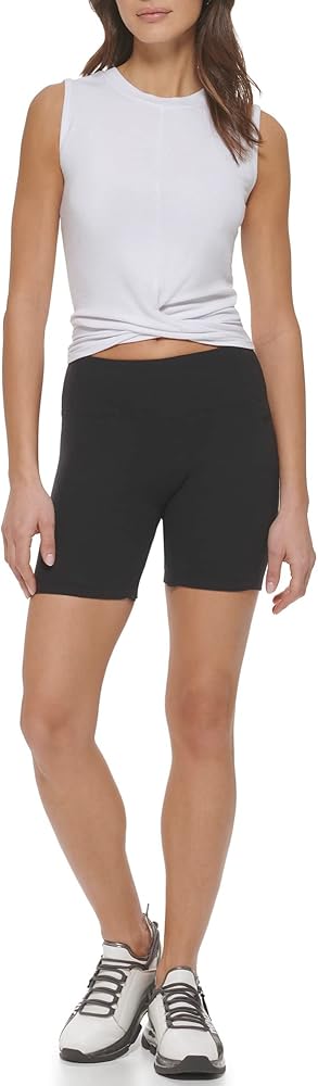 DKNY Women's Ribbed Bike Short High Waist