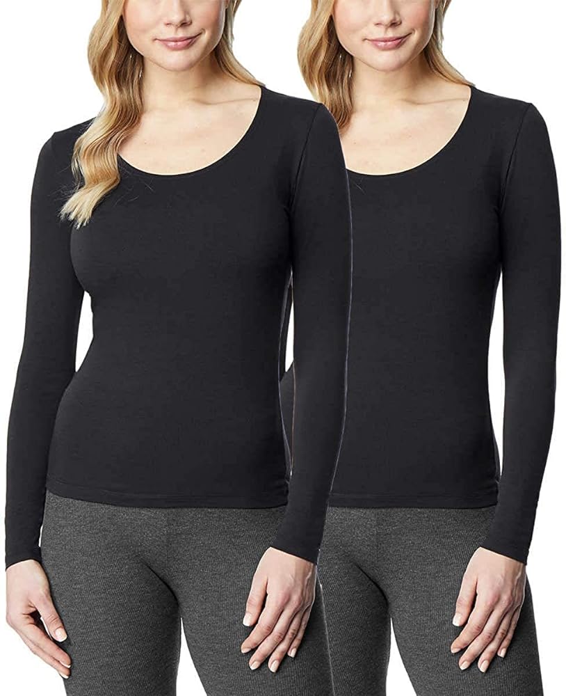 32 Degrees Women's 2 Pack Ultra Light Thermal Baselayer Scoop Top