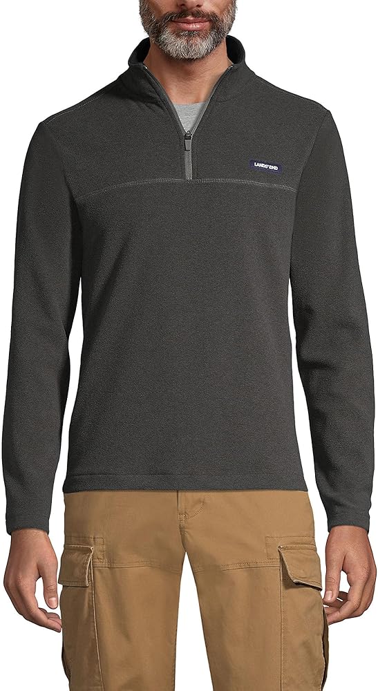 Lands' End Men's Fleece Quarter Zip Pullover Top