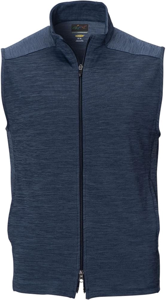 Greg Norman Men's Full Zip Golf Vest Navy M