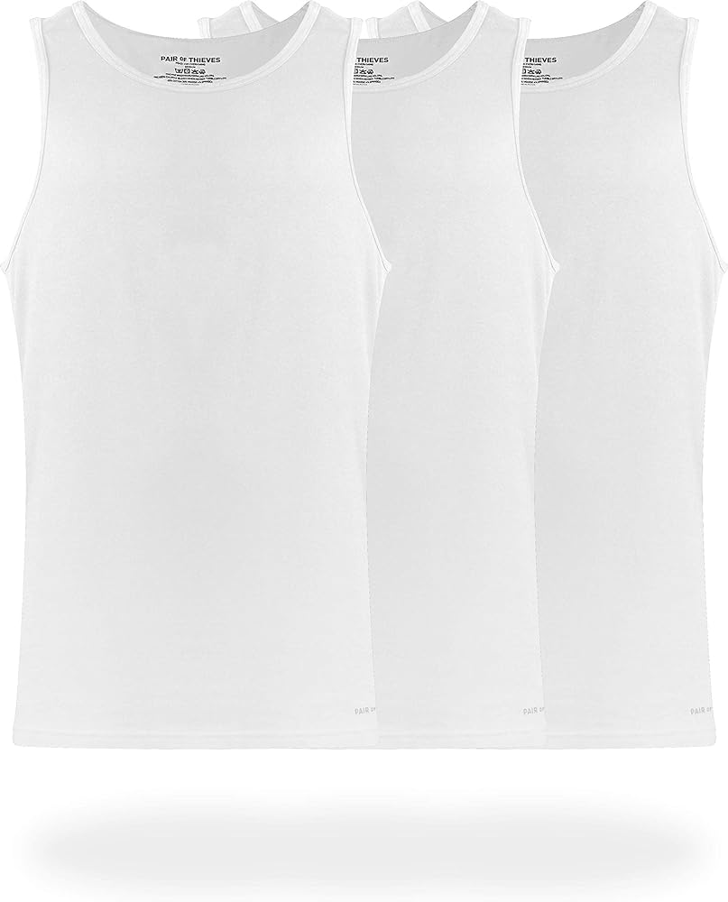 Pair of Thieves Men's Tank Top Undershirts 3 Pack - Slim Fit, Soft & Breathable Tank A Shirt - Comfortable Men's Undershirts