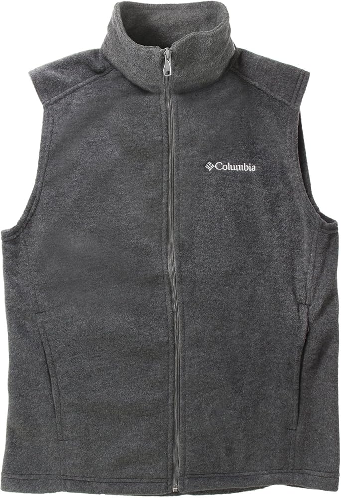 Columbia Men's Cathedral Peak II Fleece Vest, Charcoal Heather, Large