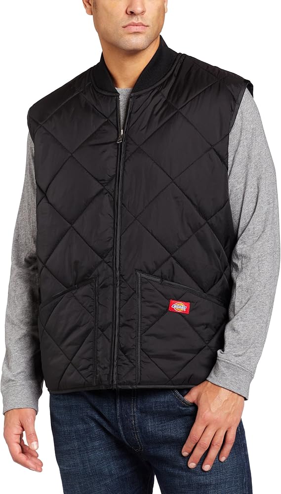 Dickies Men's Diamond Quilted Nylon Vest Big