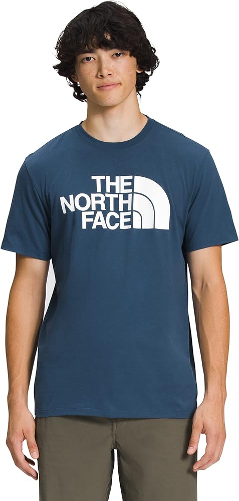 THE NORTH FACE Men's Short Sleeve Half Dome Tee, Shady Blue/TNF White, Medium