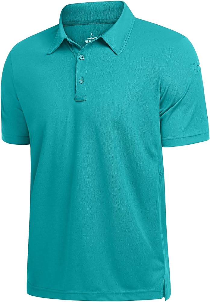 Men's Polo Shirts Short Sleeve Casual Golf Shirts Athletic Performance T-Shirts for Sports Tennis Workout