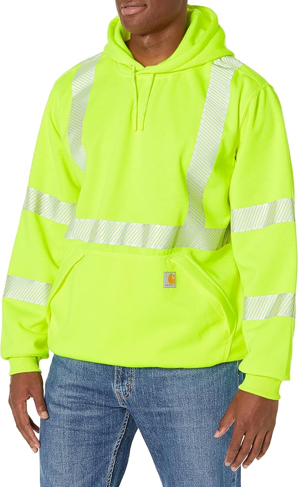 Carhartt Men's High Visibility Loose Fit Midweight Hooded Class 3 Hoodie