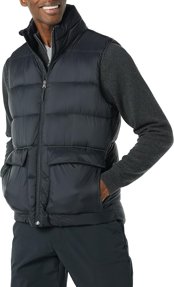 Amazon Essentials Men's Water-Resistant Sherpa-Lined Puffer Vest