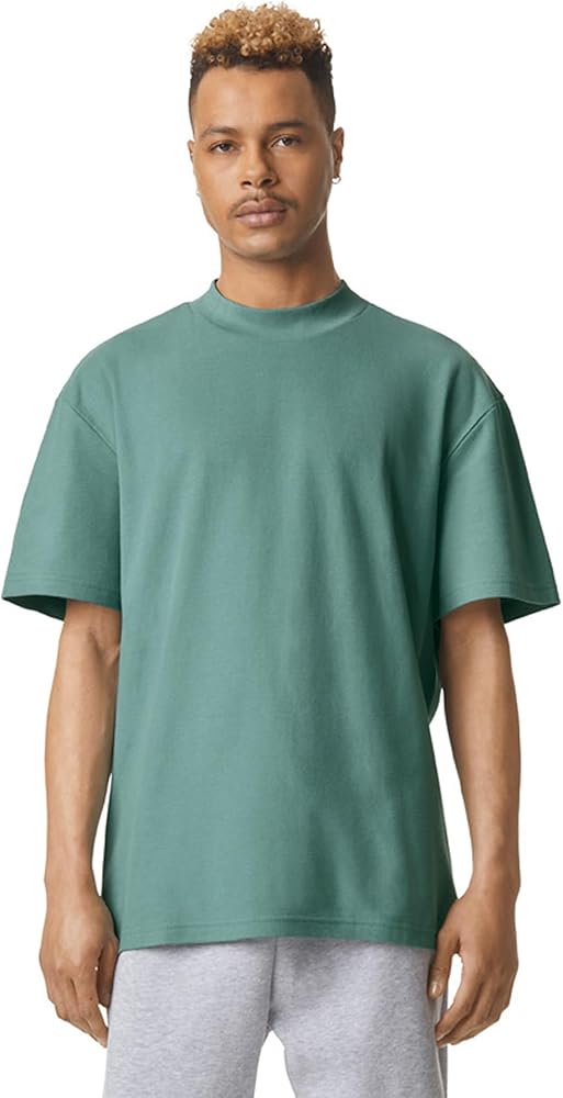 American Apparel Unisex Pique Mockneck T-Shirt, Style G1PQ