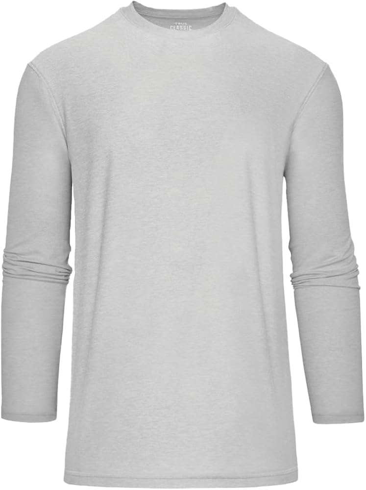 True Classic Active Long Sleeve Crew for Men, Premium Quick Dry Workout Shirts for Men