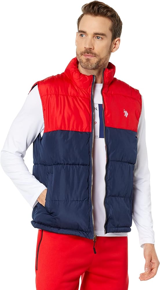 U.S. Polo Assn. Color-Block Puffer Vest