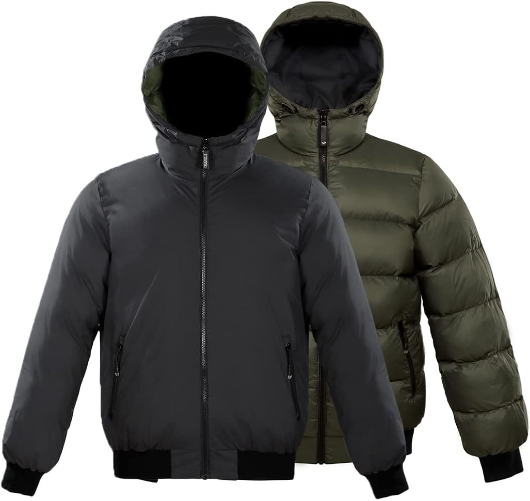 Triple F.A.T. Goose Verso Puffer Jacket Men - Winter Jackets for Men - Verso Reversible Coats for Men - Down Jacket Men