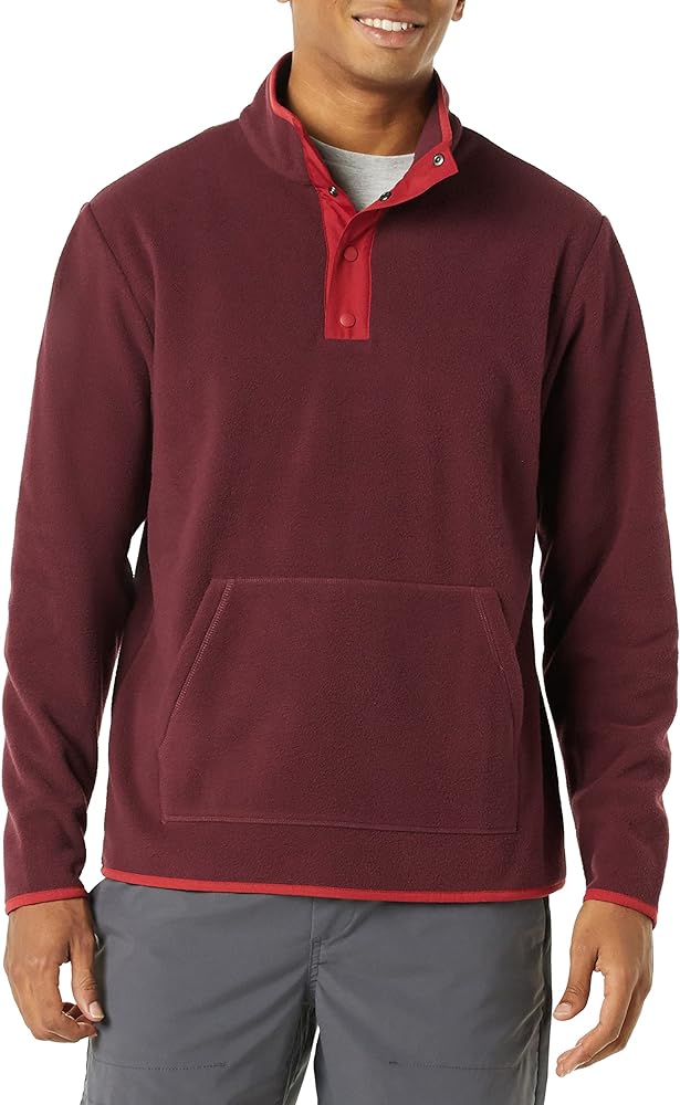 Amazon Essentials Men's Snap-Front Pullover Polar Fleece Jacket - Discontinued Colors