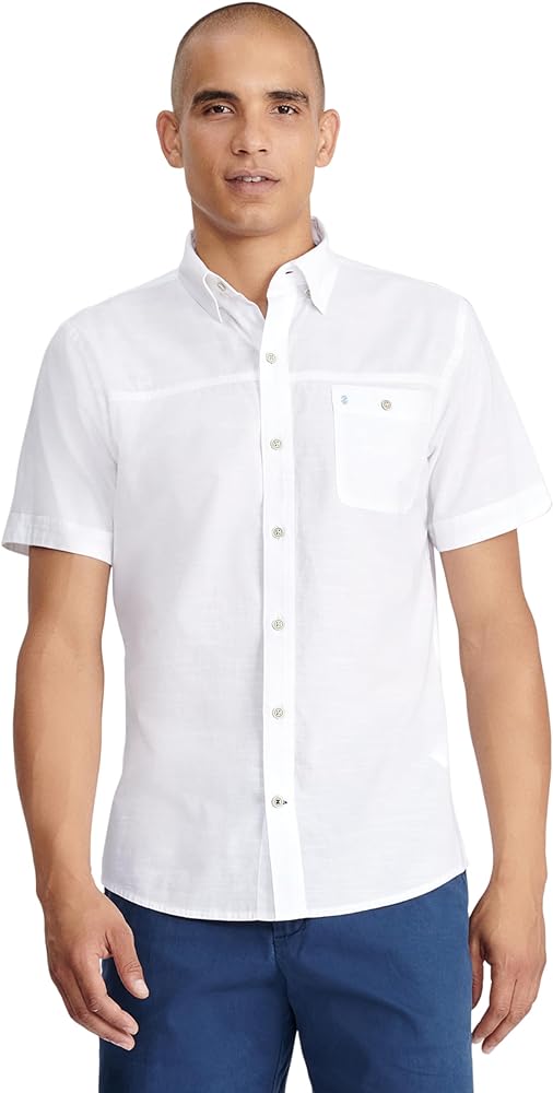 IZOD Men's Saltwater Dockside Short Sleeve Button Down Shirt