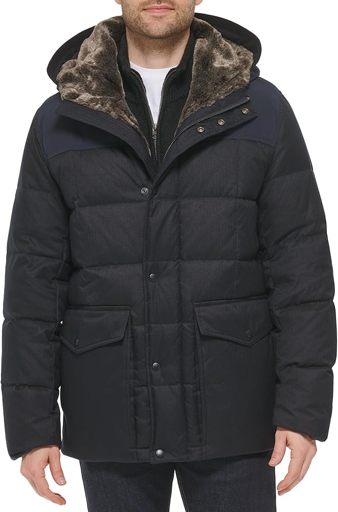 Cole Haan Men's Quilted Flannel Packable Down Parka