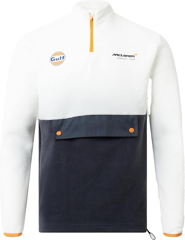 McLaren F1 Gulf Collaboration Men's 1/4 Zip Fleece White