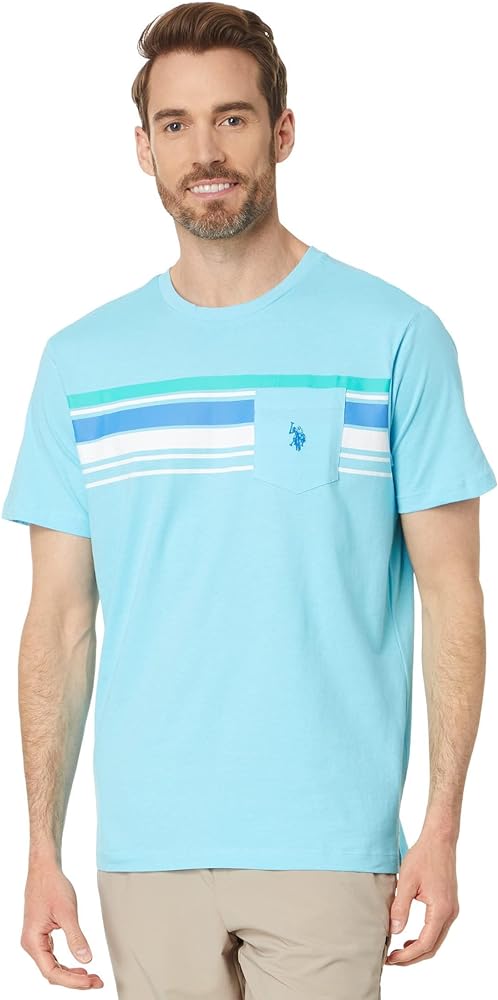 U.S. Polo Assn. Short Sleeve Chest Stripe Print Tee