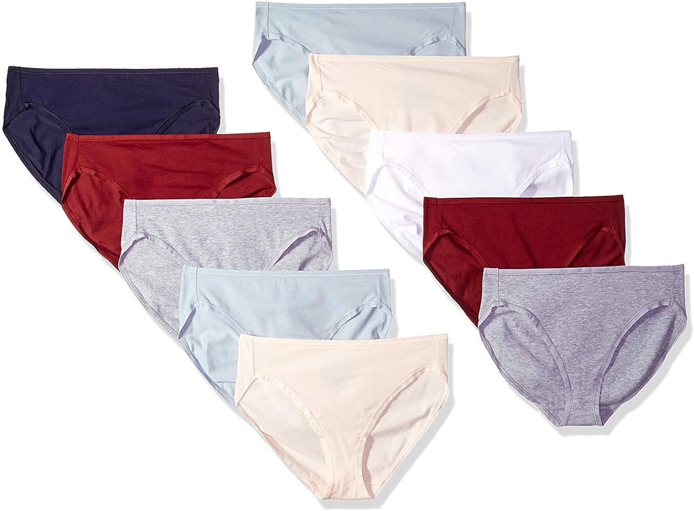 Amazon Essentials Women's Cotton High Leg Brief Underwear (Available in Plus Size), Multipacks