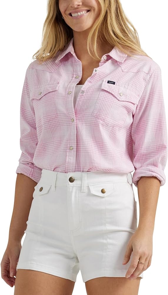 Lee womens Legendary Slim Fit Western Snap Shirt