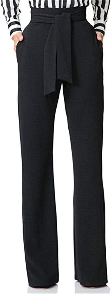 LKOUS Women's Dress Pants Stretchy High Waisted Wide Leg Pants Business Work Pants for Office