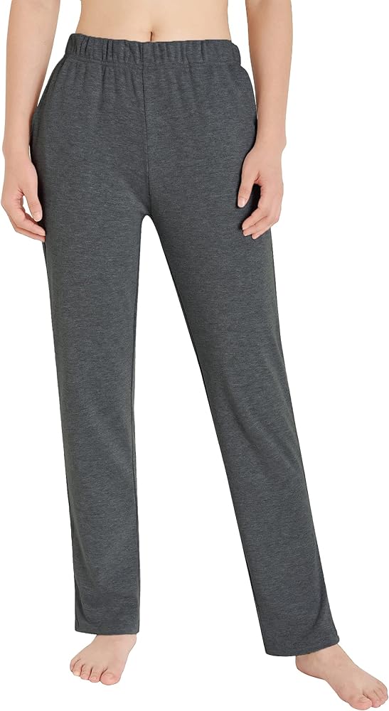 Weintee Women's Cotton Sweatpants Knit Pants with Pockets