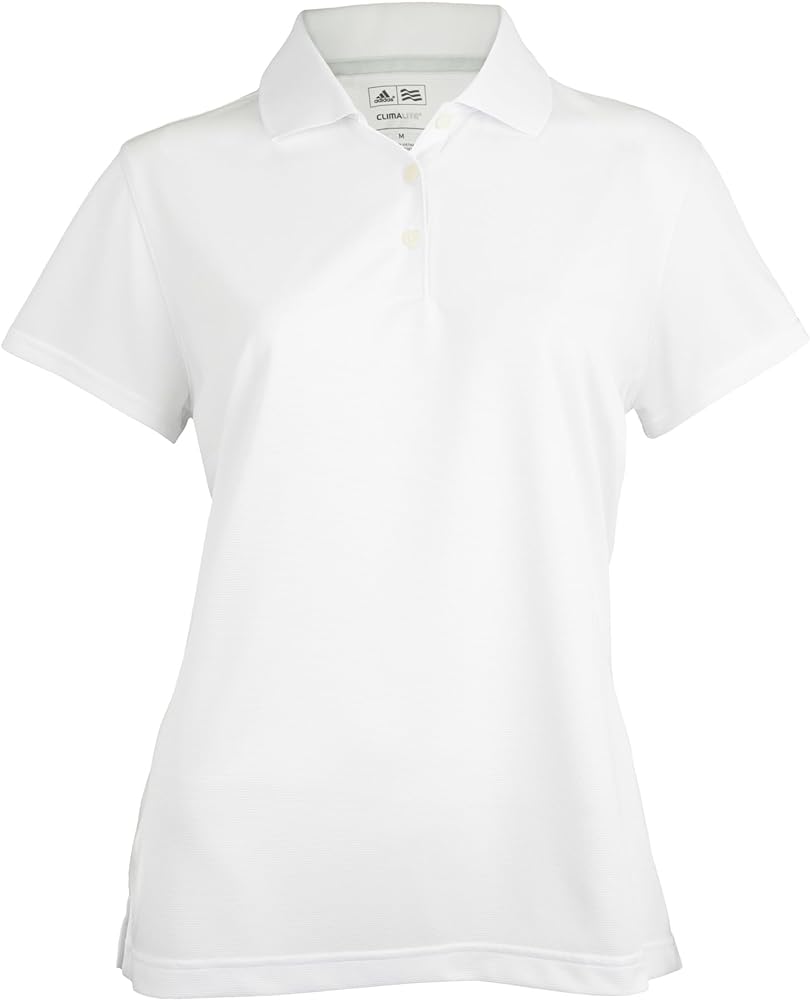 adidas Womens Lightweight Climalite Textured Solid Golf Polo Shirt