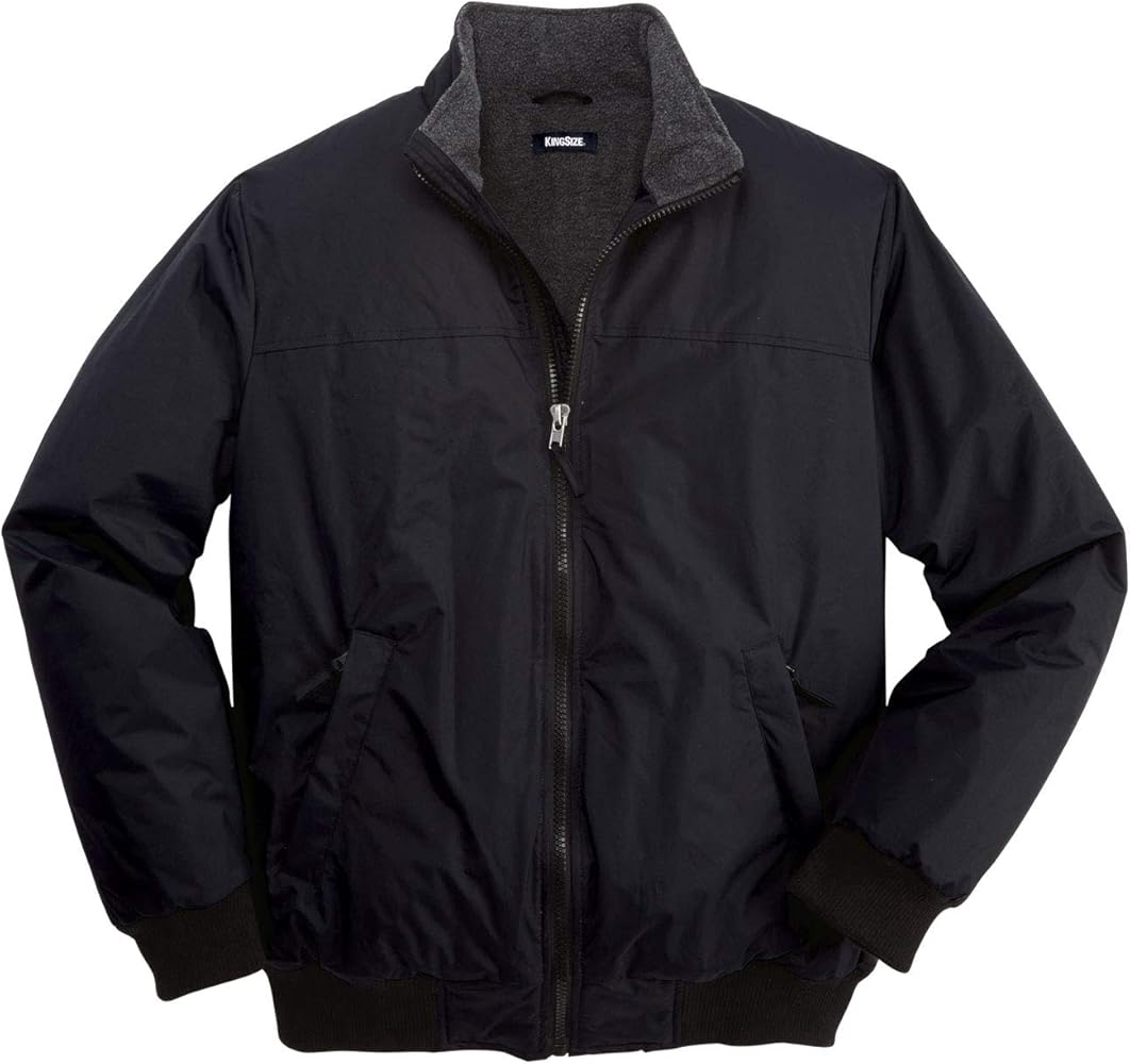 KingSize Men's Big & Tall Fleece-Lined Bomber Jacket