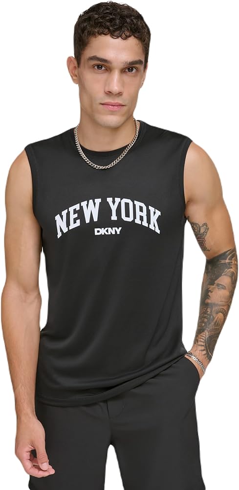 DKNY Men's Sleeveless Quick Dry 40+ Protection UPF Active Top