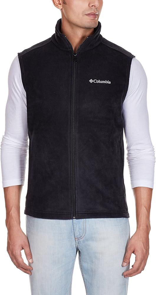 Columbia Men's Cathedral Peak II Fleece Vest, Black, XX-Large