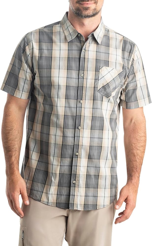 Legendary Whitetails Men's Poplin Short Sleeve Button Down Shirt