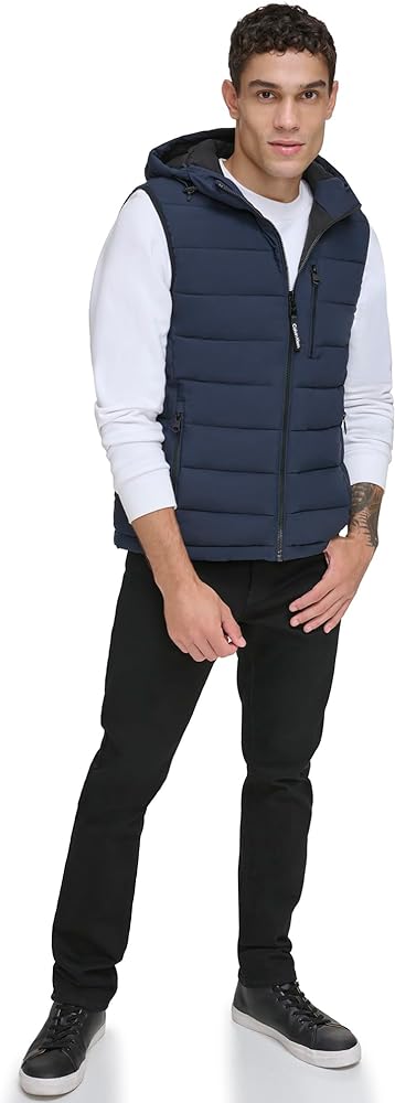 Calvin Klein Men's Lightweight Packable Hooded Puffer Vest