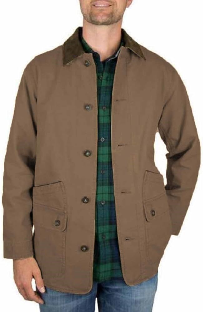 Orvis Men's Corduroy Collar 4 Pocket Cotton Barn Jacket - M - Tobacco