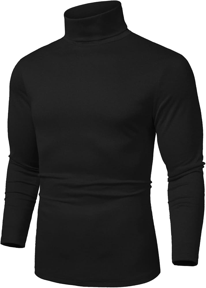 COOFANDY Men's Slim Fit Basic Turtleneck T Shirts Casual Knitted Pullover Sweaters