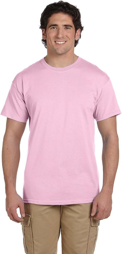 Fruit of the Loom 5 oz., 100% Heavy Cotton HD T-Shirt, Medium, Classic Pink