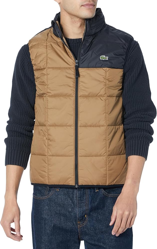 Lacoste Mens Packaway Hood Vest