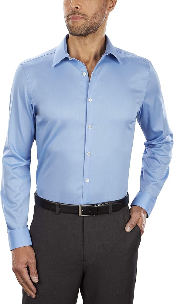 Van Heusen Men's Dress Shirt Slim Fit Flex Collar Stretch Solid