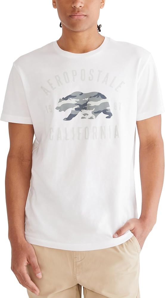 AEROPOSTALE Men's Cali Bear Short Sleeve Tee