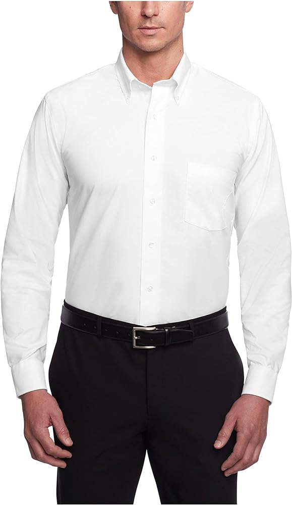 Van Heusen mens Dress Shirt Oxford Solid Regular Fit