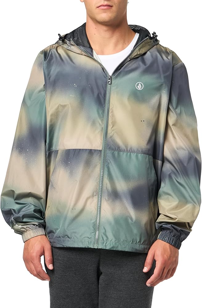 Volcom Men's Phase 91 Hooded Water Resistant Windbreaker Jacket